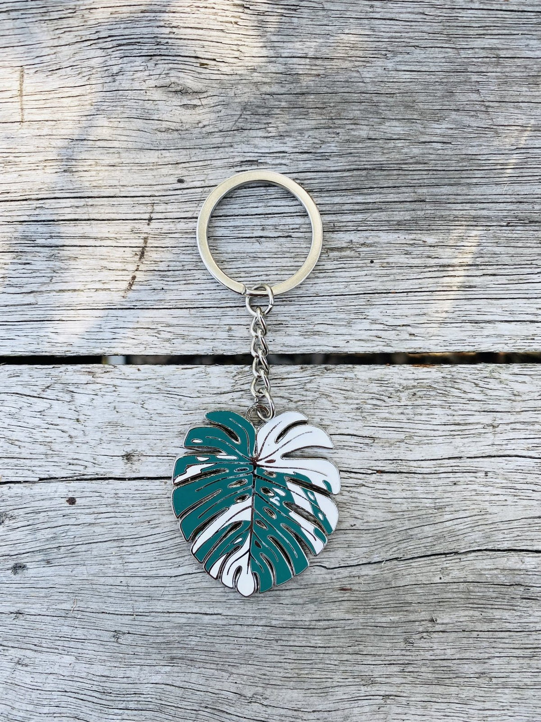 Mature Monstera Deliciosa Albo Keyring | Uprooted